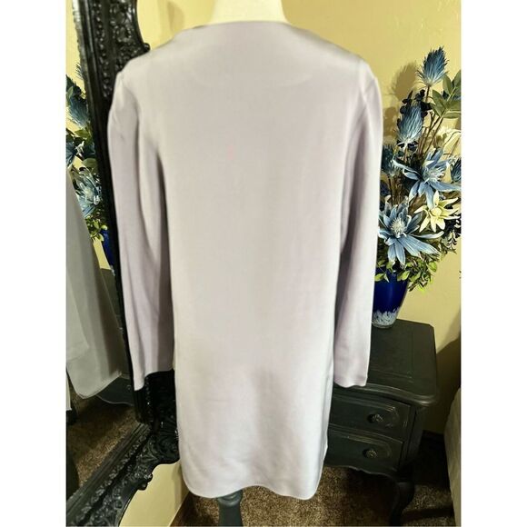 Maria Pinto Lavender Silk Shirt Set with Shell & Shrug Size Medium - Picture 2 of 4